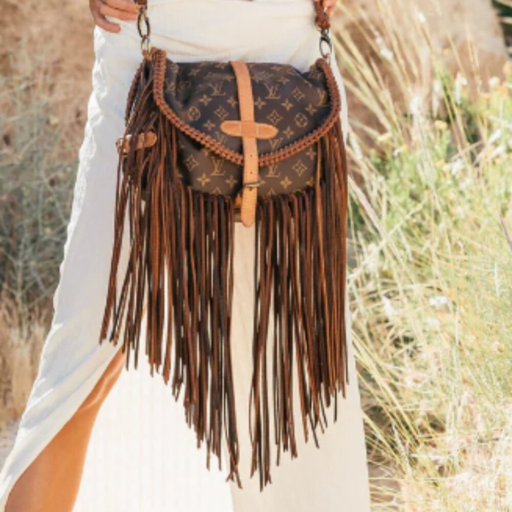 Louis Vuitton Satchel with Fringe by Boho Vintage